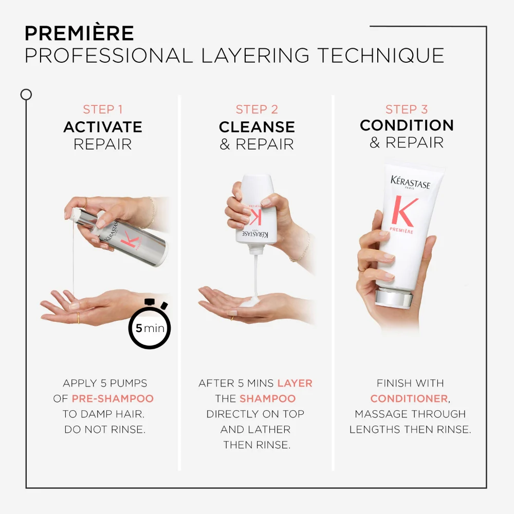 Kérastase Première Bonding Advanced Repairing Shampoo 250ml & Conditioner 200ml Twin - Image 3