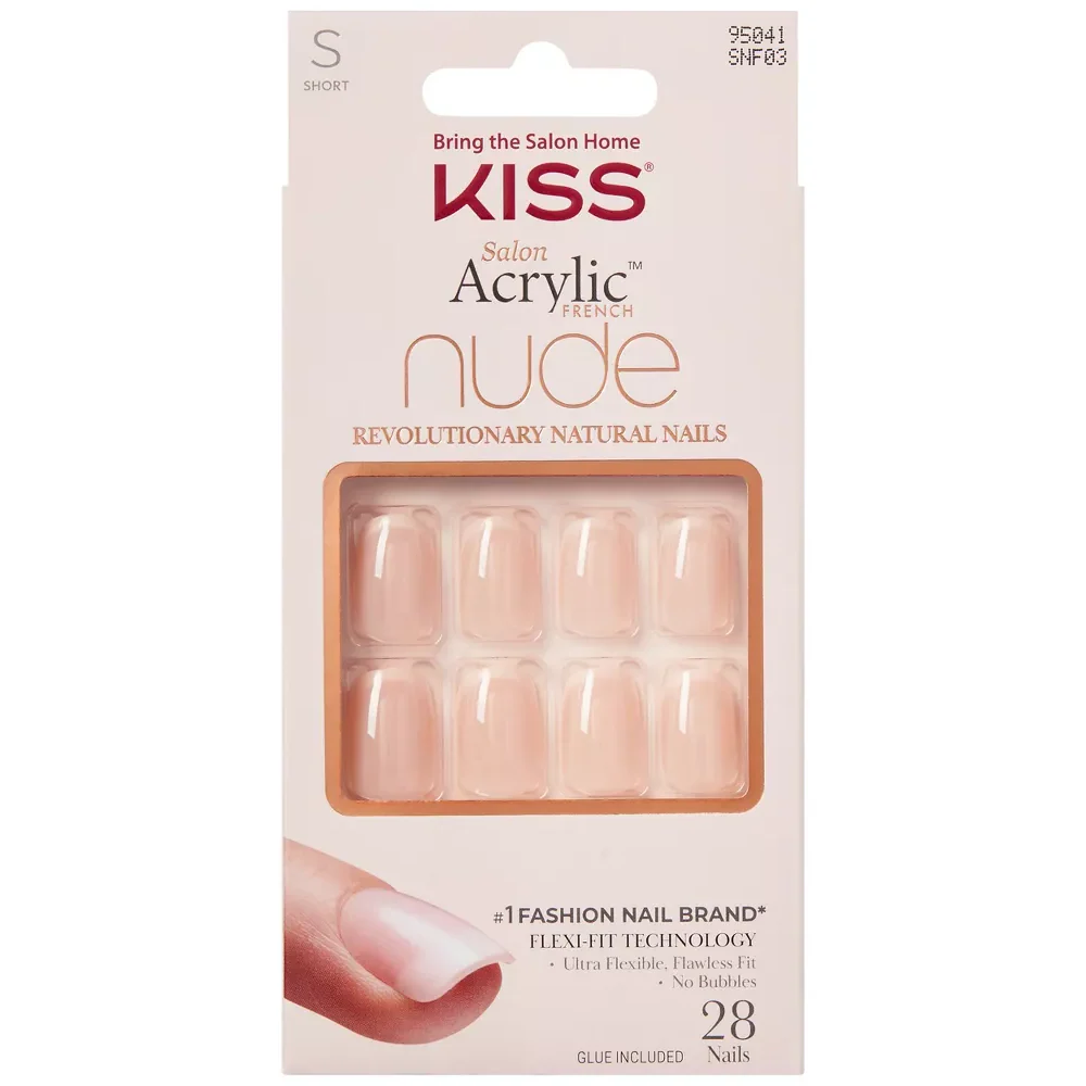 Kiss Salon Acrylic Nude Nails French Chic Beats 28x