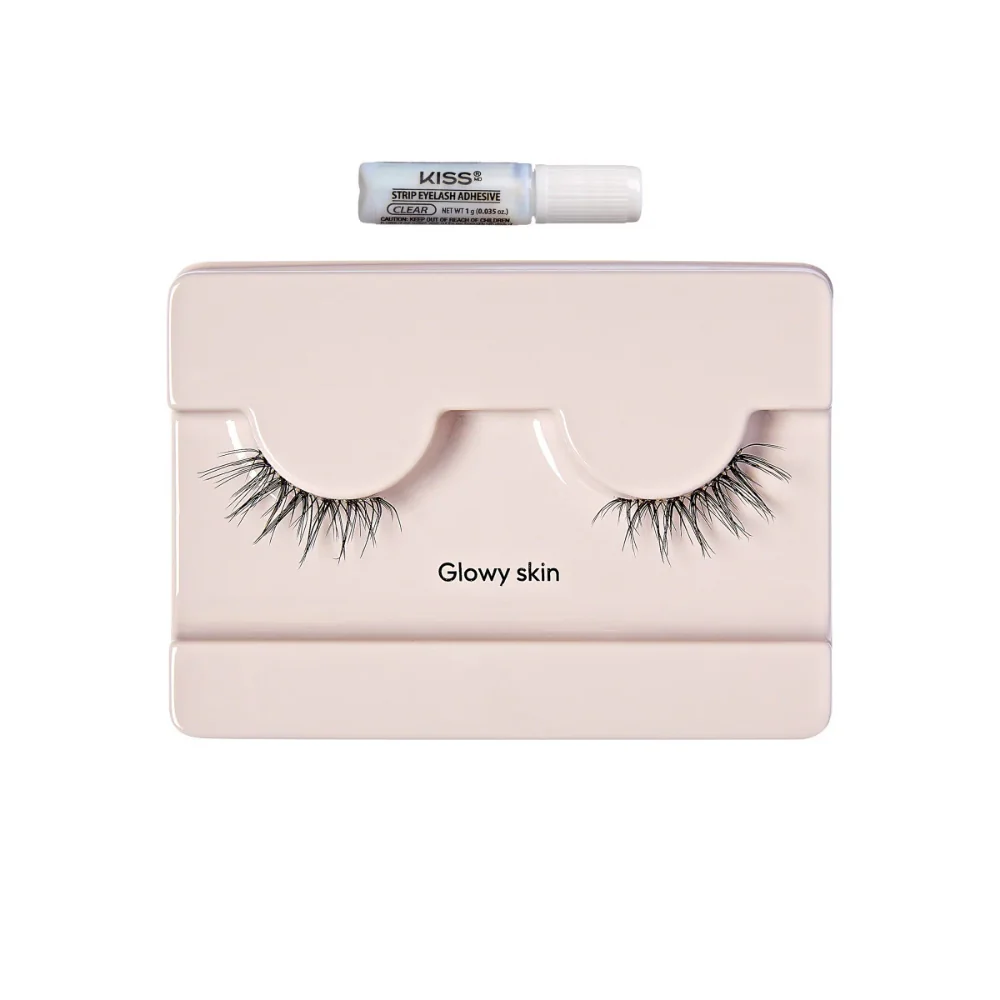 Kiss The New Natural 01 Glowy Skin Half Strip Lashes Black - Image 4