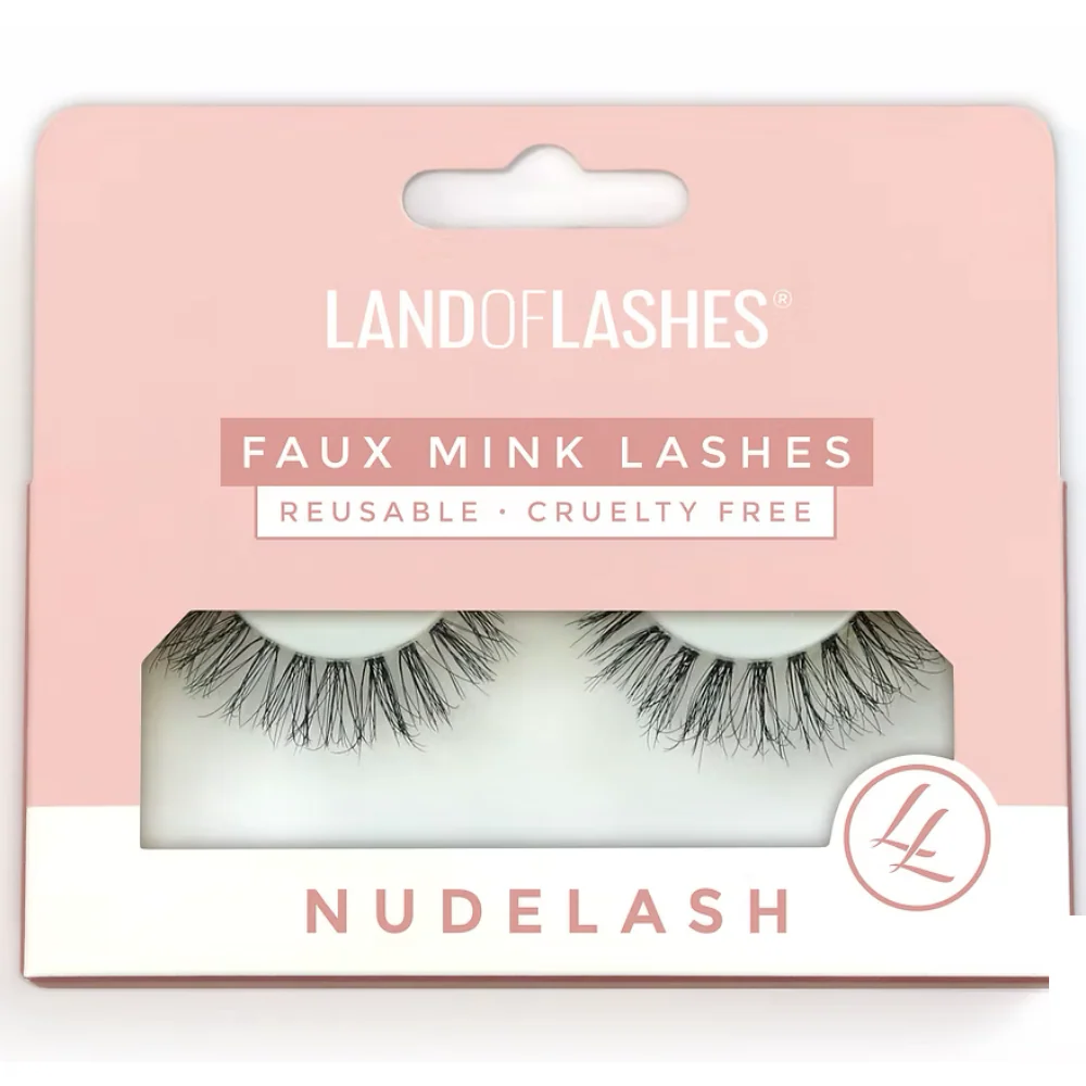 Land Of Lashes NudeLash Faux Mink Strip Lashes #8 Black
