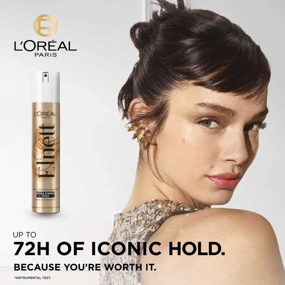 L'Oreal Paris Elnett Extra Strong Hold Hairspray 400ml - Image 2
