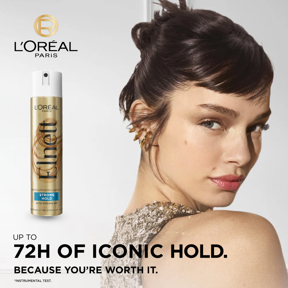 L'Oreal Paris Elnett Strong Hold Hairspray 400ml - Image 2