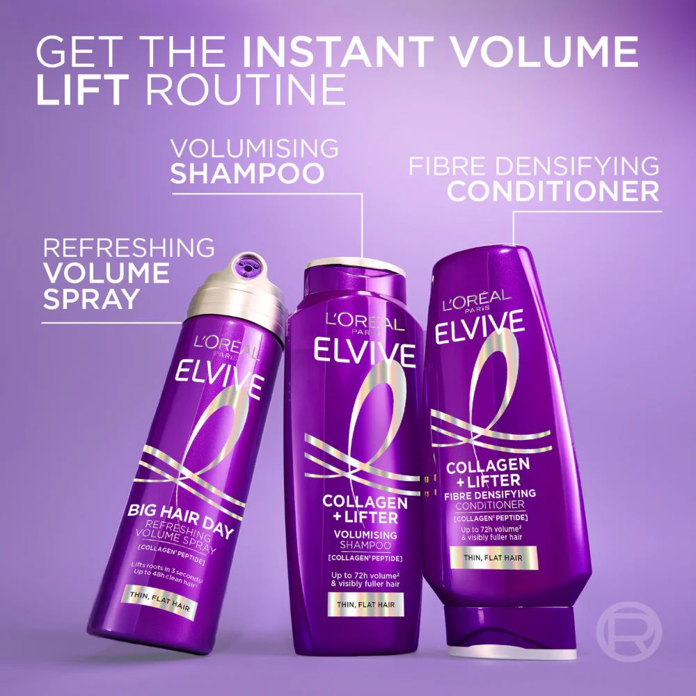 L'Oreal Paris Elvive Collagen Lifter Volumising Shampoo 250ml - Image 9