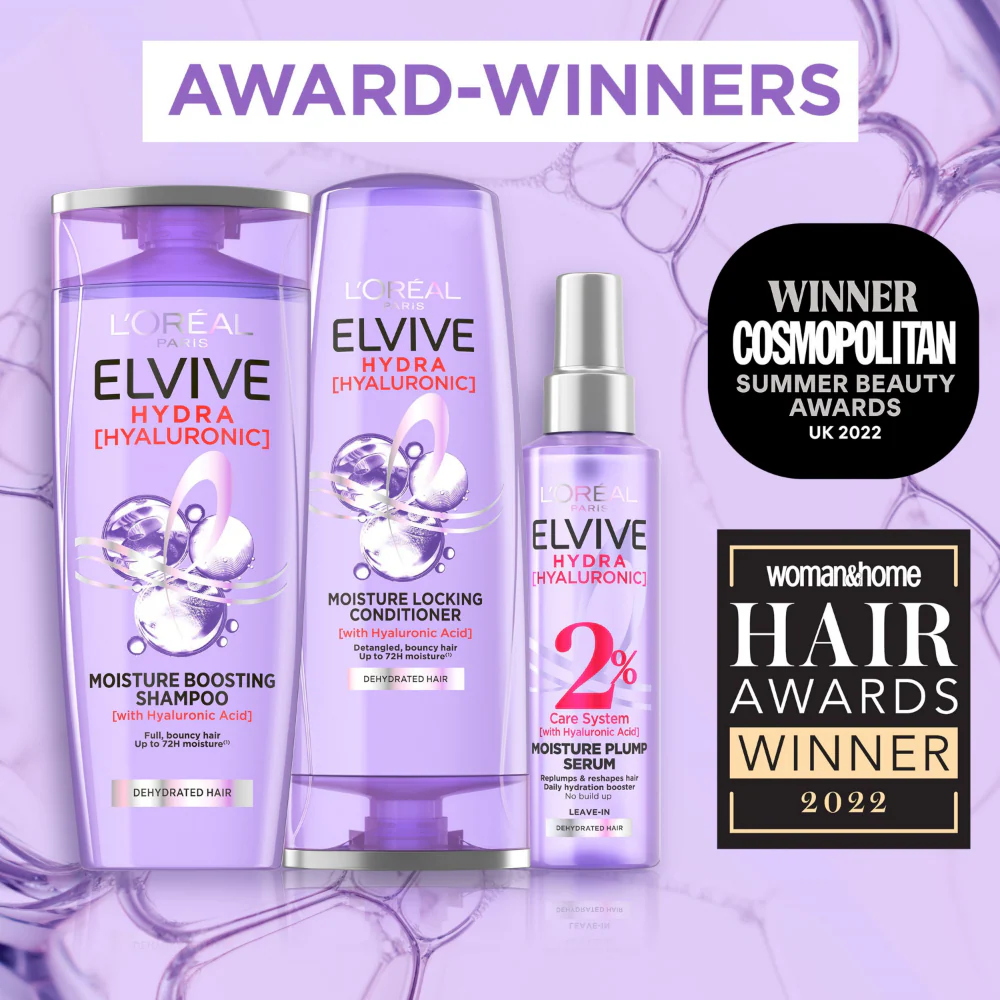 L'Oreal Paris Elvive Hydra Hyaluronic 2% Care System Moisture Plump Serum 150ml - Image 7