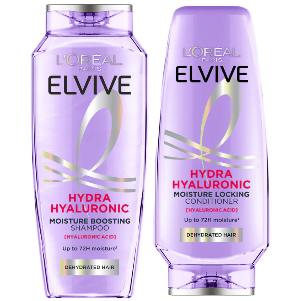 L'Oreal Paris Elvive Hydra Hyaluronic Moisture Boosting Shampoo 400ml & Conditioner 300ml Twin