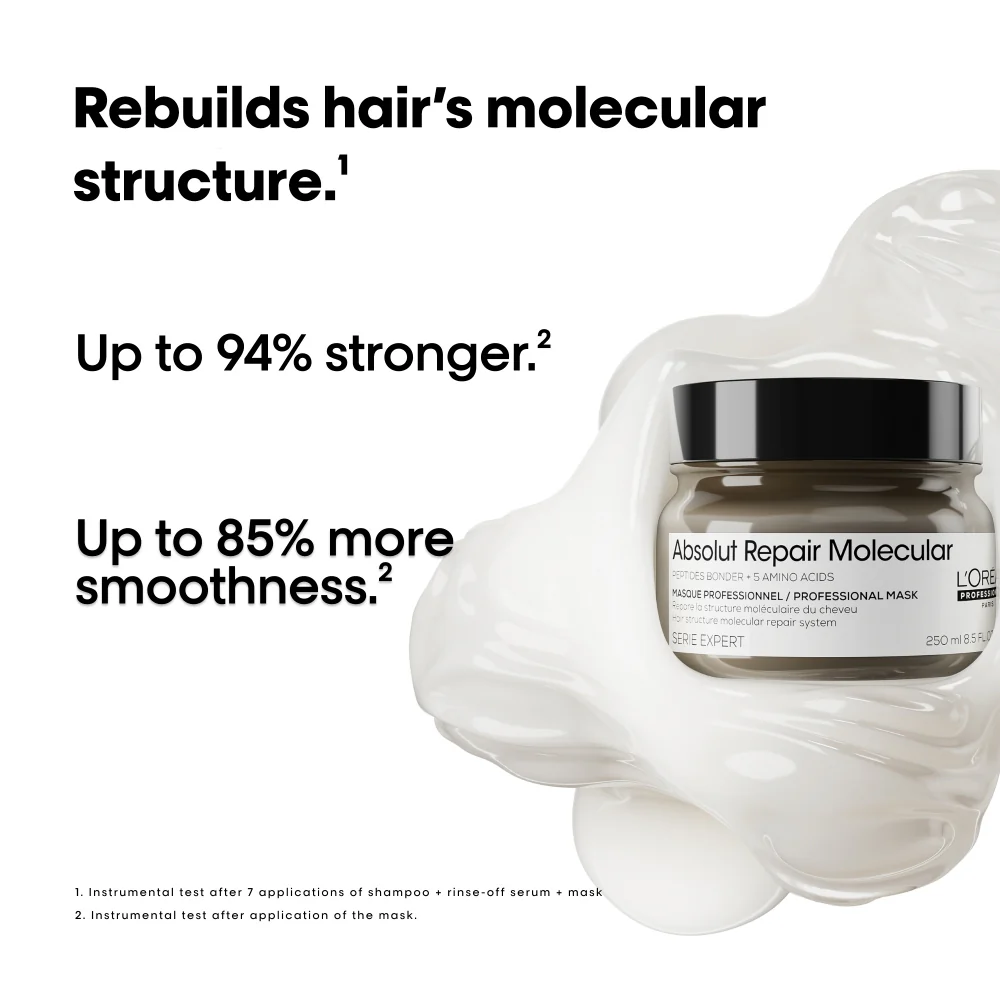 L'Oreal Professionnel Serie Expert Absolut Repair Molecular Rinse-Off Treatment Mask 250ml - Image 11