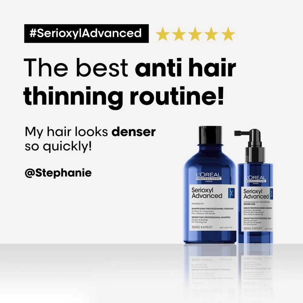 L'Oreal Professionnel Serie Expert Serioxyl Advanced Densifying Purifier & Bodifier Shampoo 300ml - Image 4