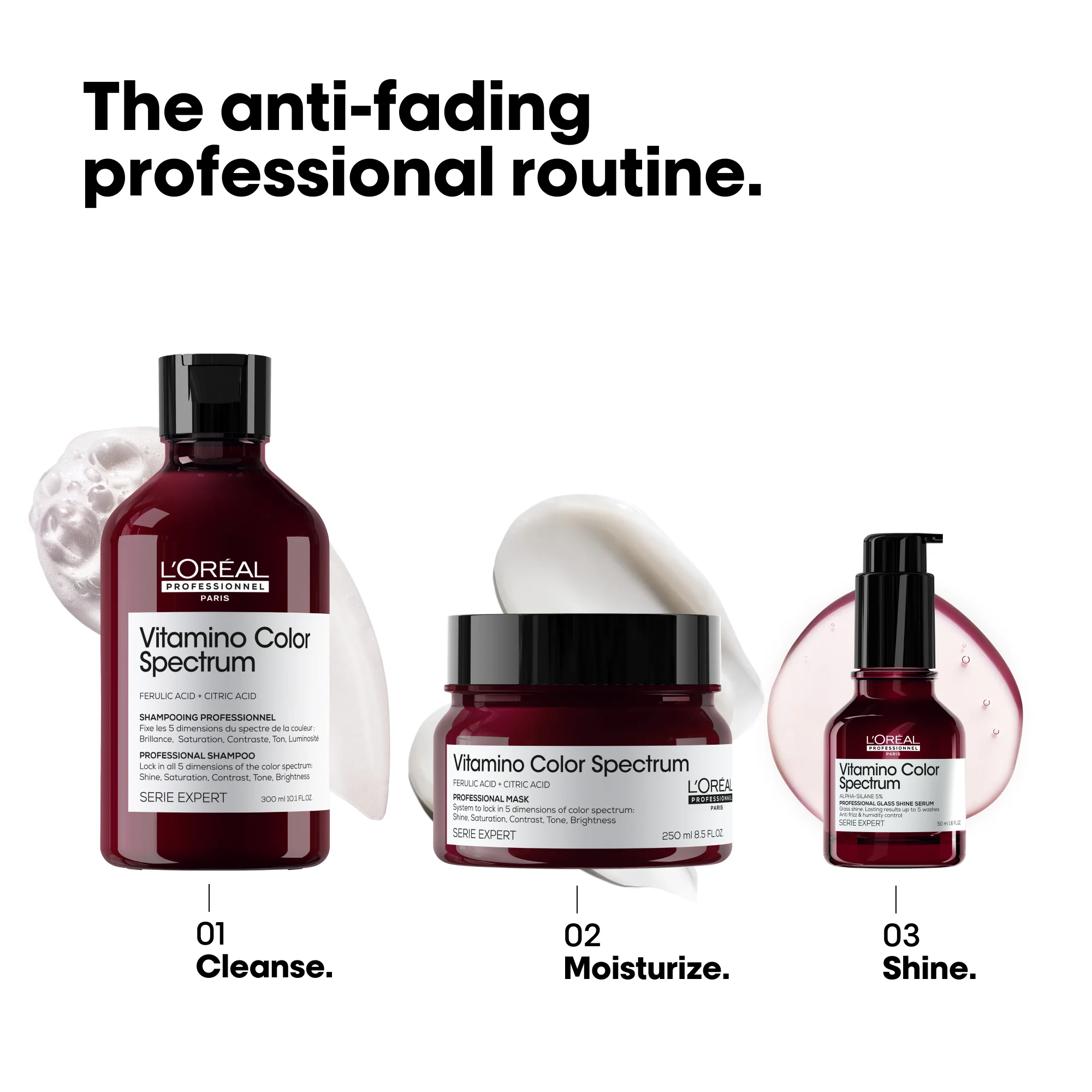 L'Oreal Professionnel Serie Expert Vitamino Colour Spectrum Shampoo 300ml & Rinse-Off Mask 250ml Twin - Image 7