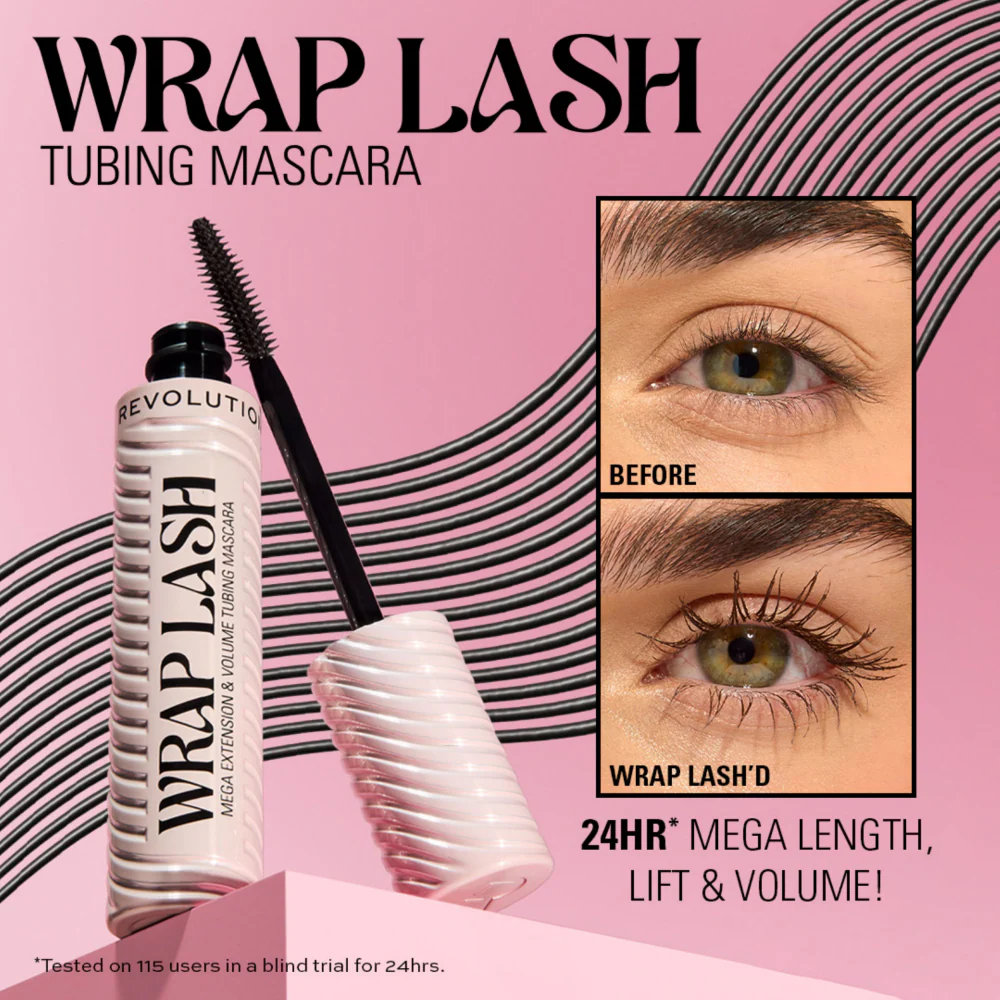 Makeup Revolution Wrap Lash Tubing Mascara Black 9ml - Image 11