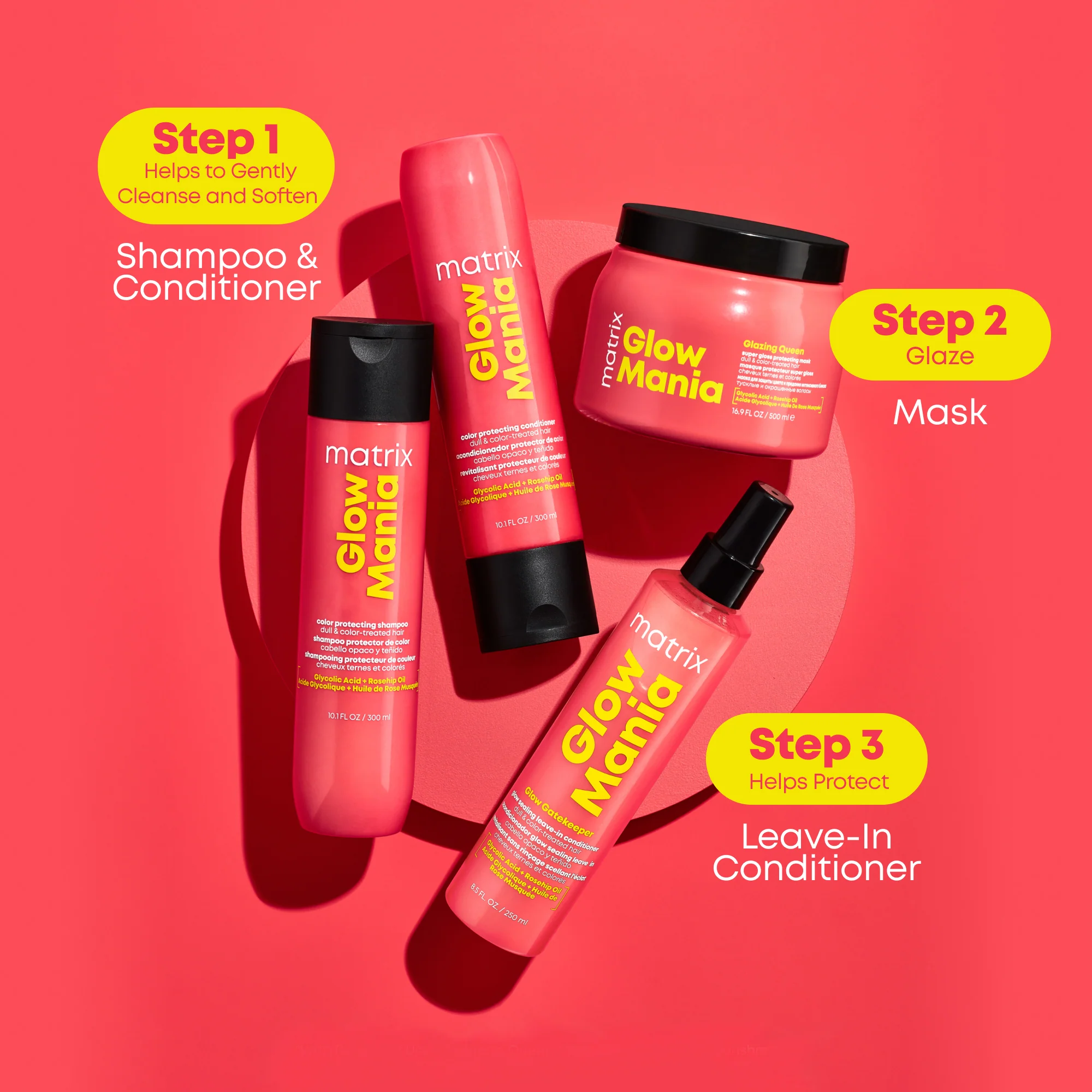 Matrix Glow Mania Colour Protecting Shampoo & Conditioner Twin 2 x 300ml - Image 7