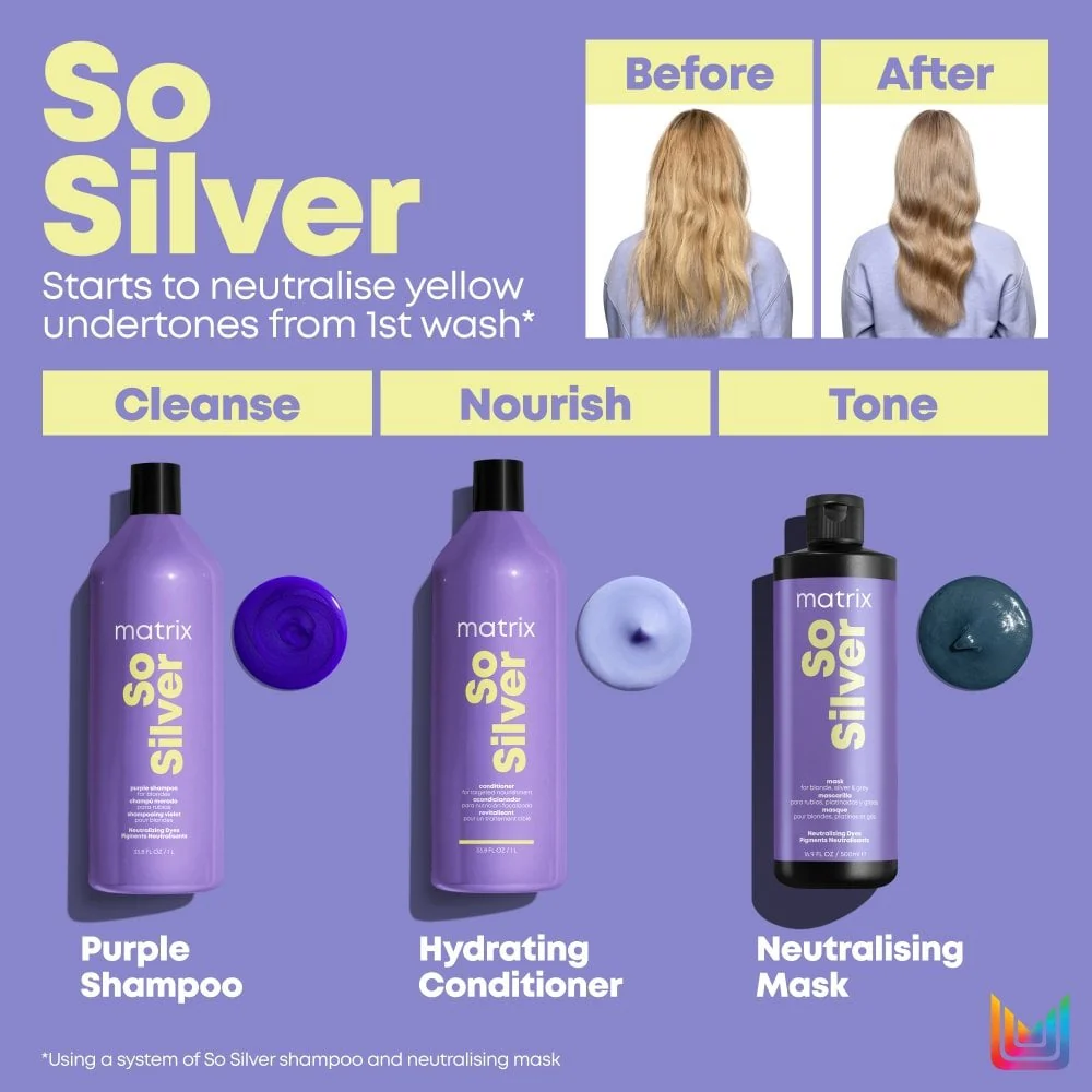 Matrix Total Results So Silver Purple Shampoo & Conditioner Twin 2 x 1000ml - Image 5