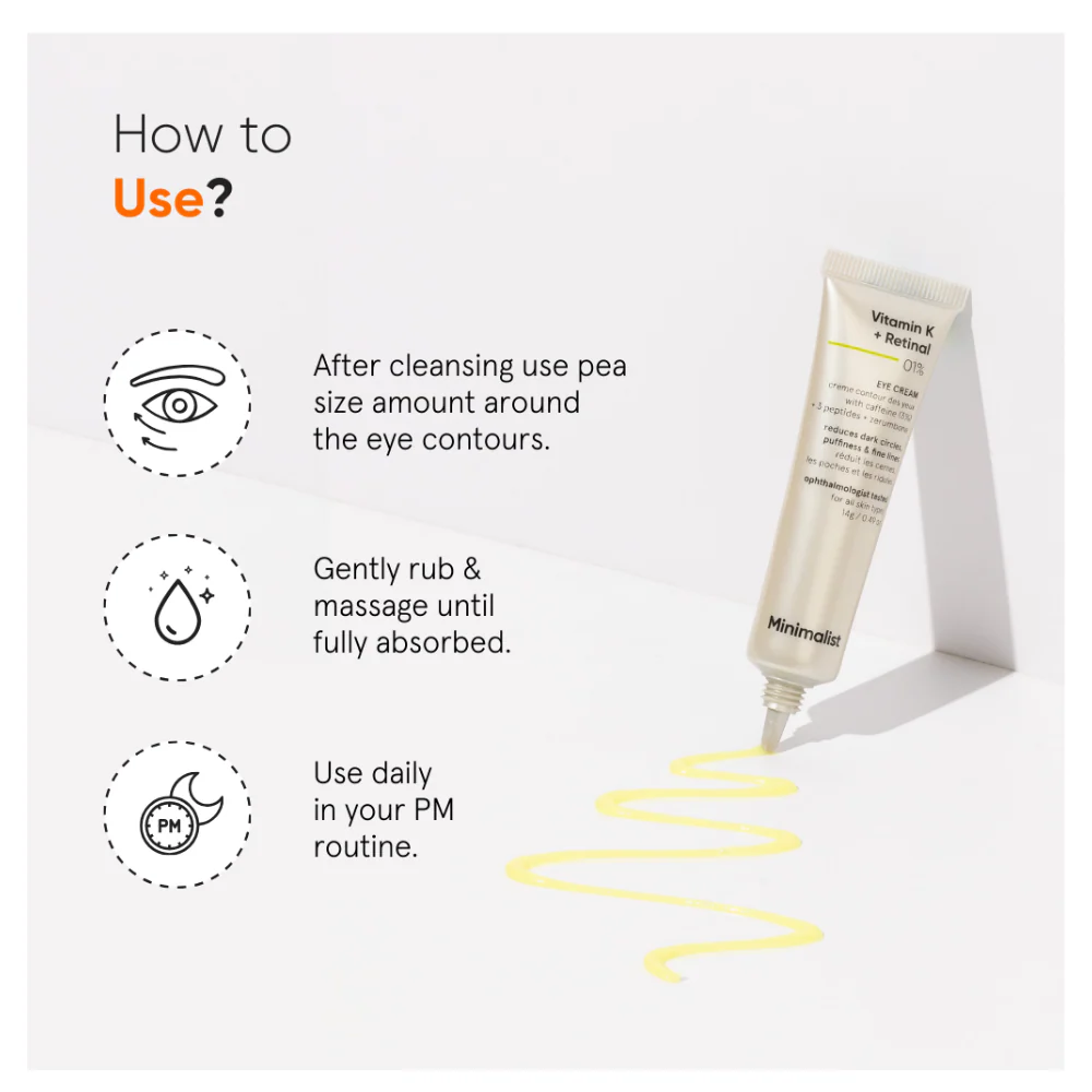 Minimalist Vitamin K + Retinal 01% Eye Cream 14g - Image 9