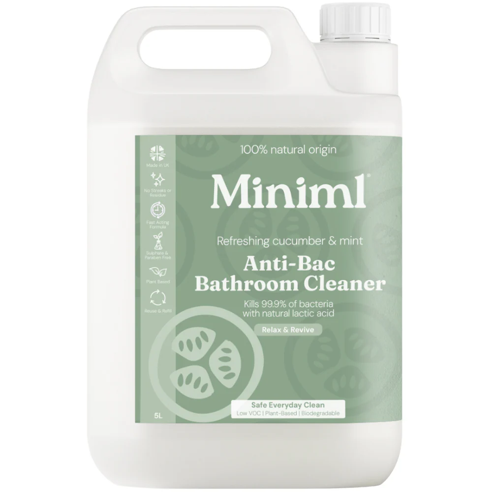 Miniml Anti-Bacterial Bathroom Cleaner Cucumber & Mint 5000ml