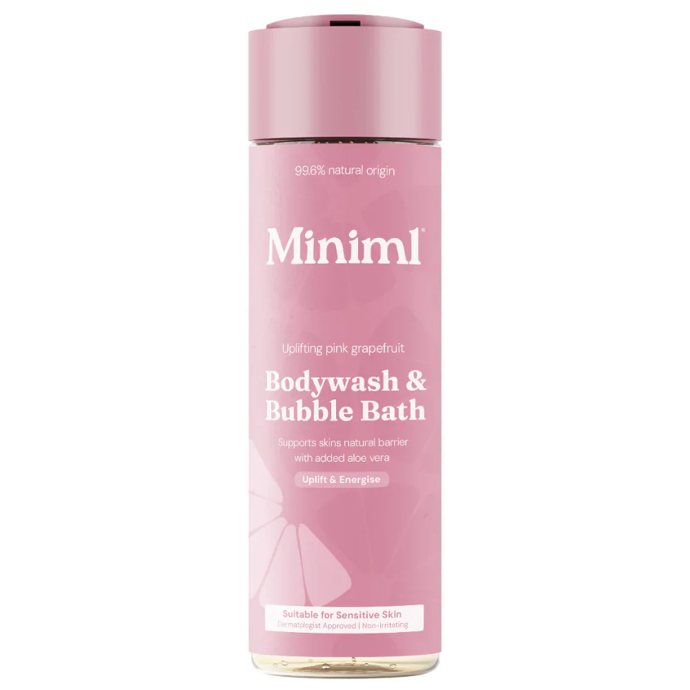 Miniml Body Wash & Bubble Bath Uplifting Pink Grapefruit 400ml
