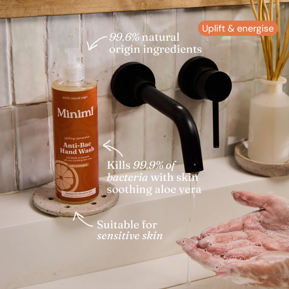 Miniml Eco-Friendly Anti-Bacterial Hand Soap Clementine 500ml Plastic Pump - Image 2