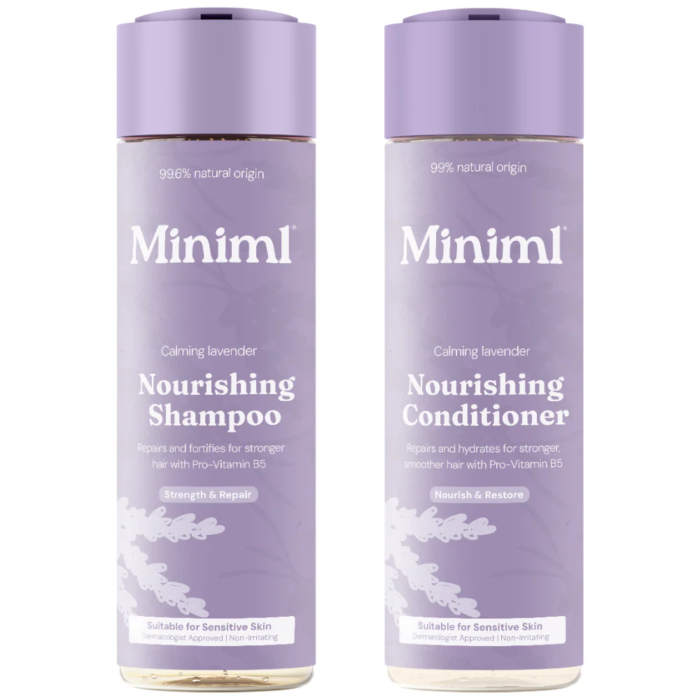 Miniml Eco Friendly Nourish & Repair Lavender & Chamomile Shampoo & Conditioner Twin 2 x 500ml