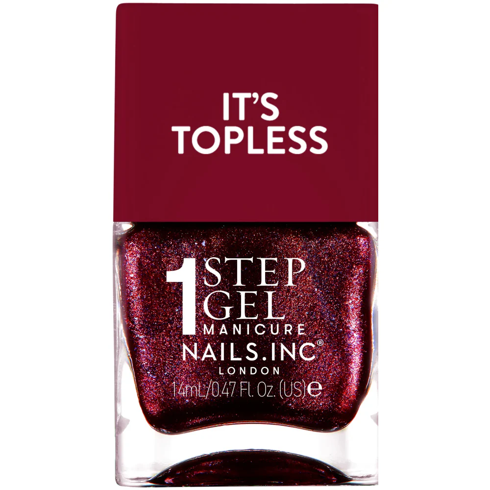 Nails Inc. It's Topless 1-Step Gel Scarlett Nail Polish 14ml
