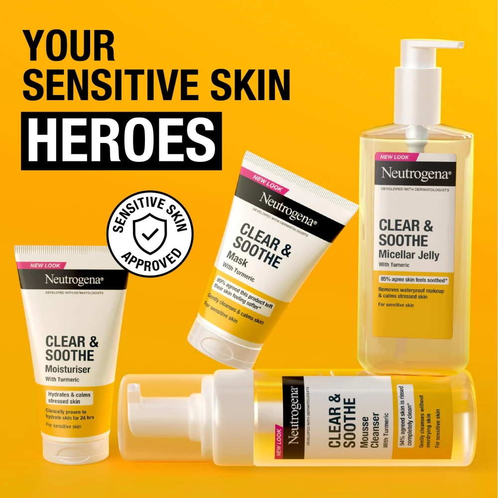 Neutrogena Clear & Soothe Turmeric Mousse Cleanser 150ml - Image 4