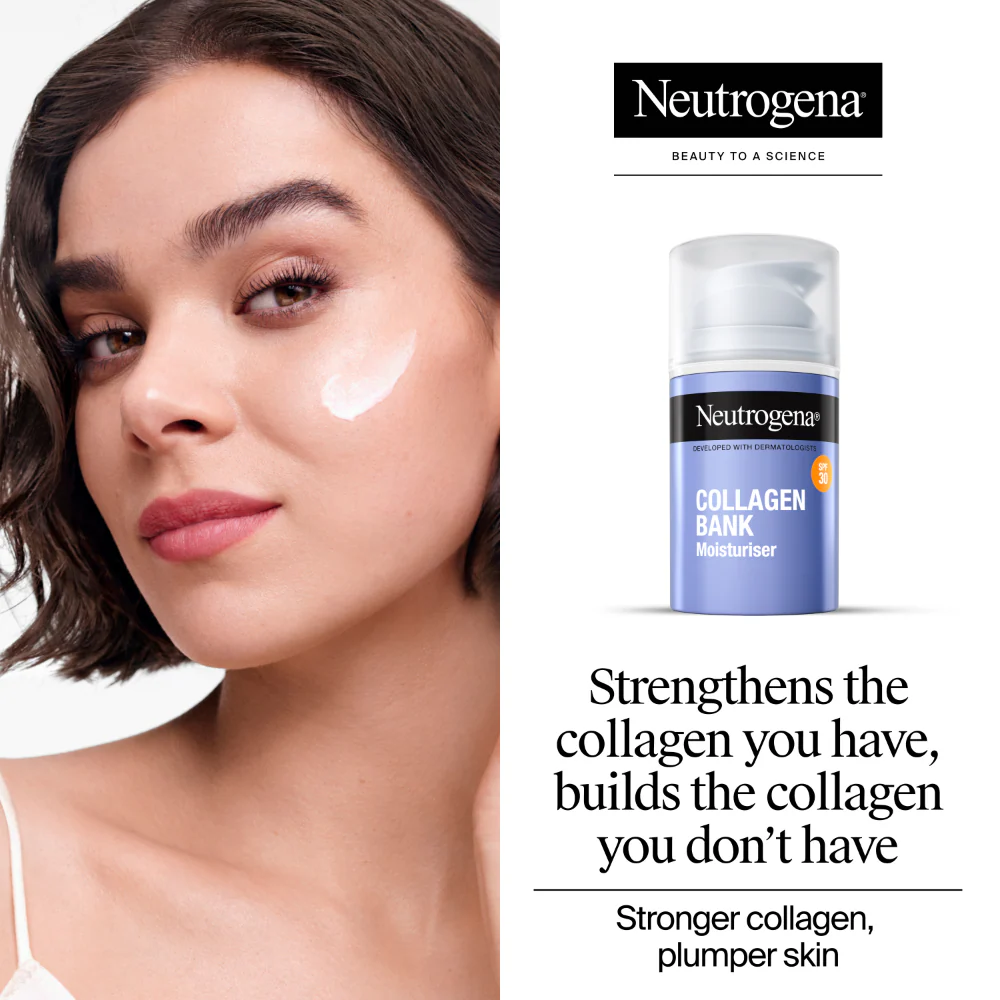 Neutrogena Collagen Bank Moisturiser Sunscreen SPF30 50ml - Image 4