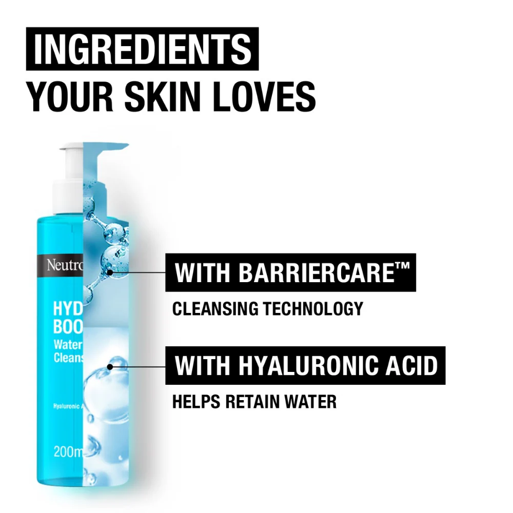 Neutrogena Hydro Boost Water Gel Cleanser 200ml - Image 6