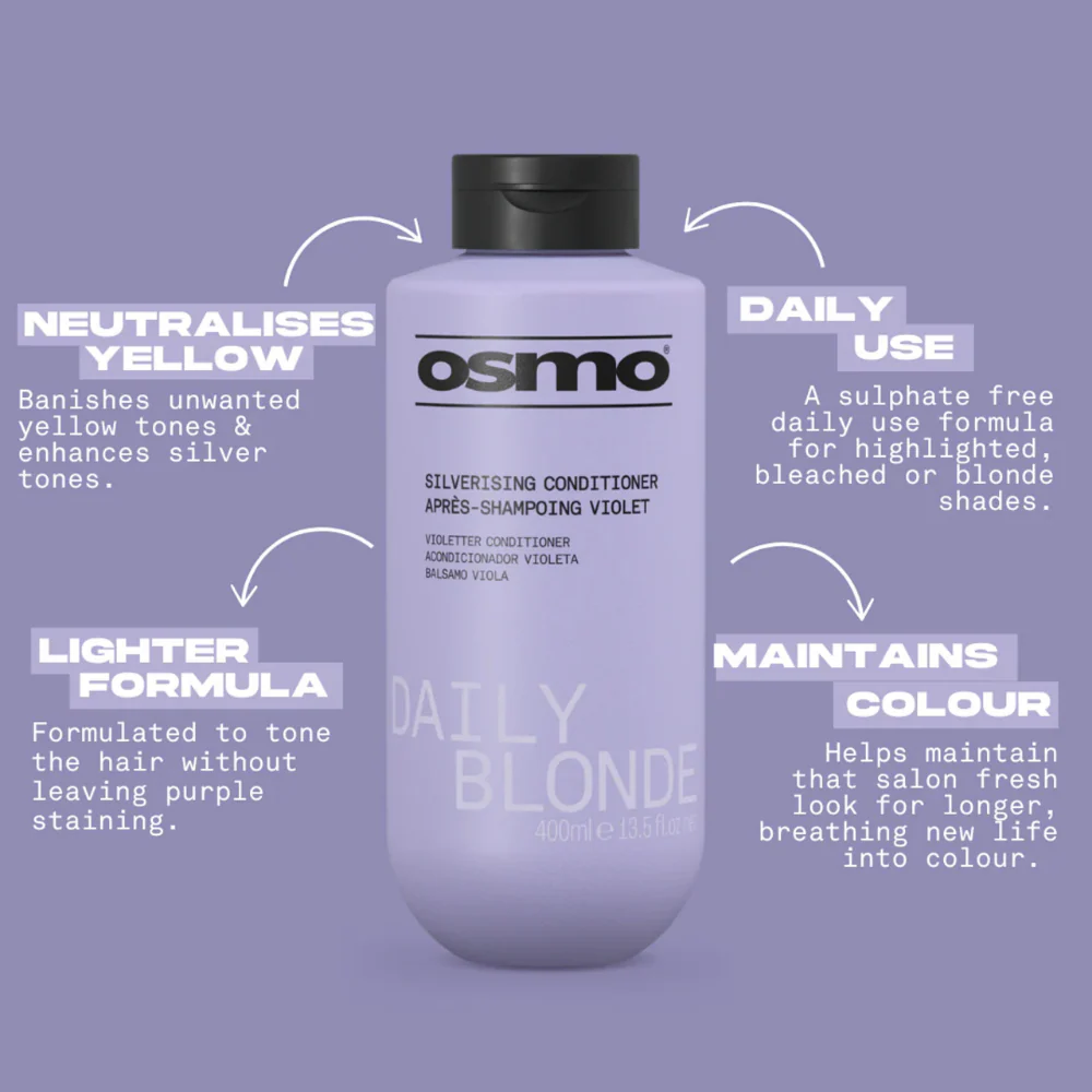 Osmo Daily Blonde Silverising Conditioner 1000ml - Image 3