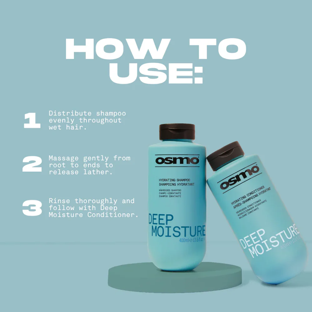 Osmo Deep Moisture Hydrating Shampoo 400ml - Image 5
