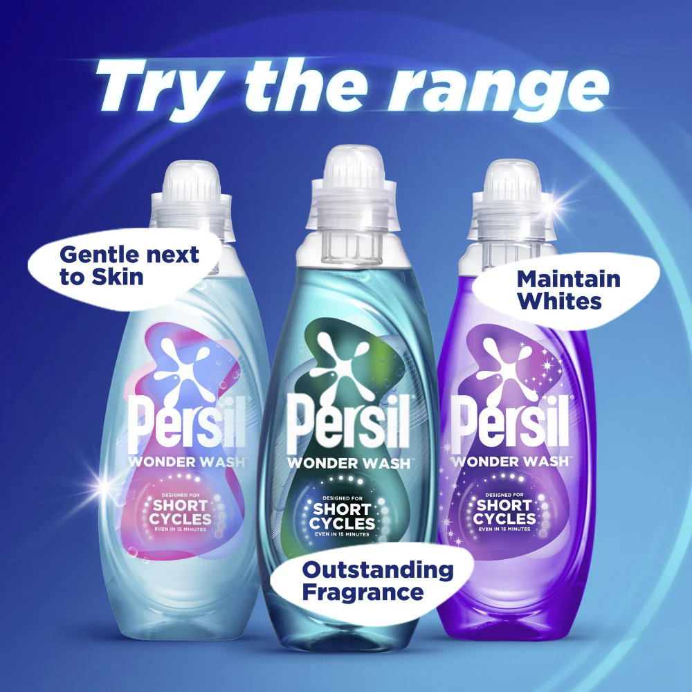 Persil Wonder Wash Dazzling White Bio Liquid Laundry Detergent 31 Washes 837ml - Image 7