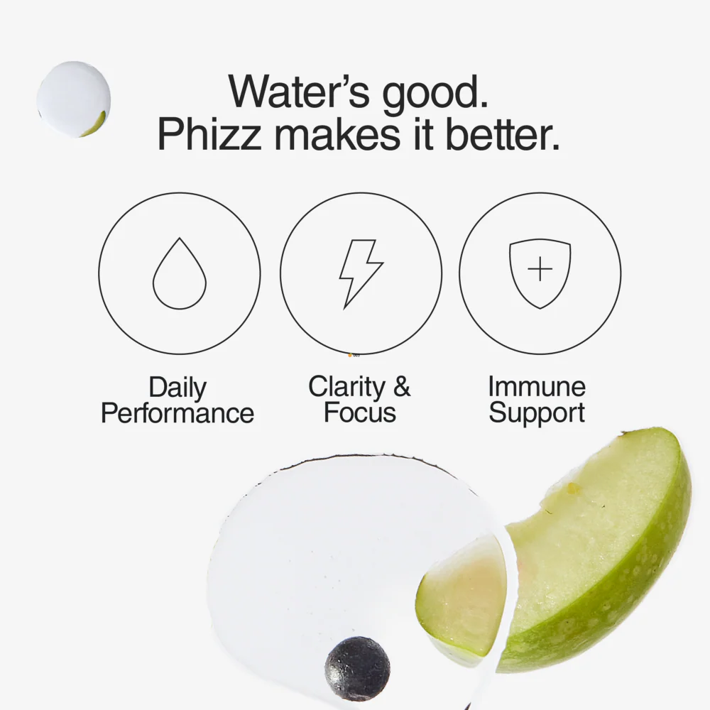 Phizz Daily 3-in-1 Hydration, Electrolytes & Vitamins Effervescent Tablets Apple & Blackcurrant 20 Tablets - Image 5
