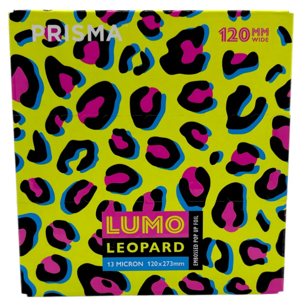 Prisma Pop-up Embossed Foil Leopard 120mm x 280mm 500 Sheets