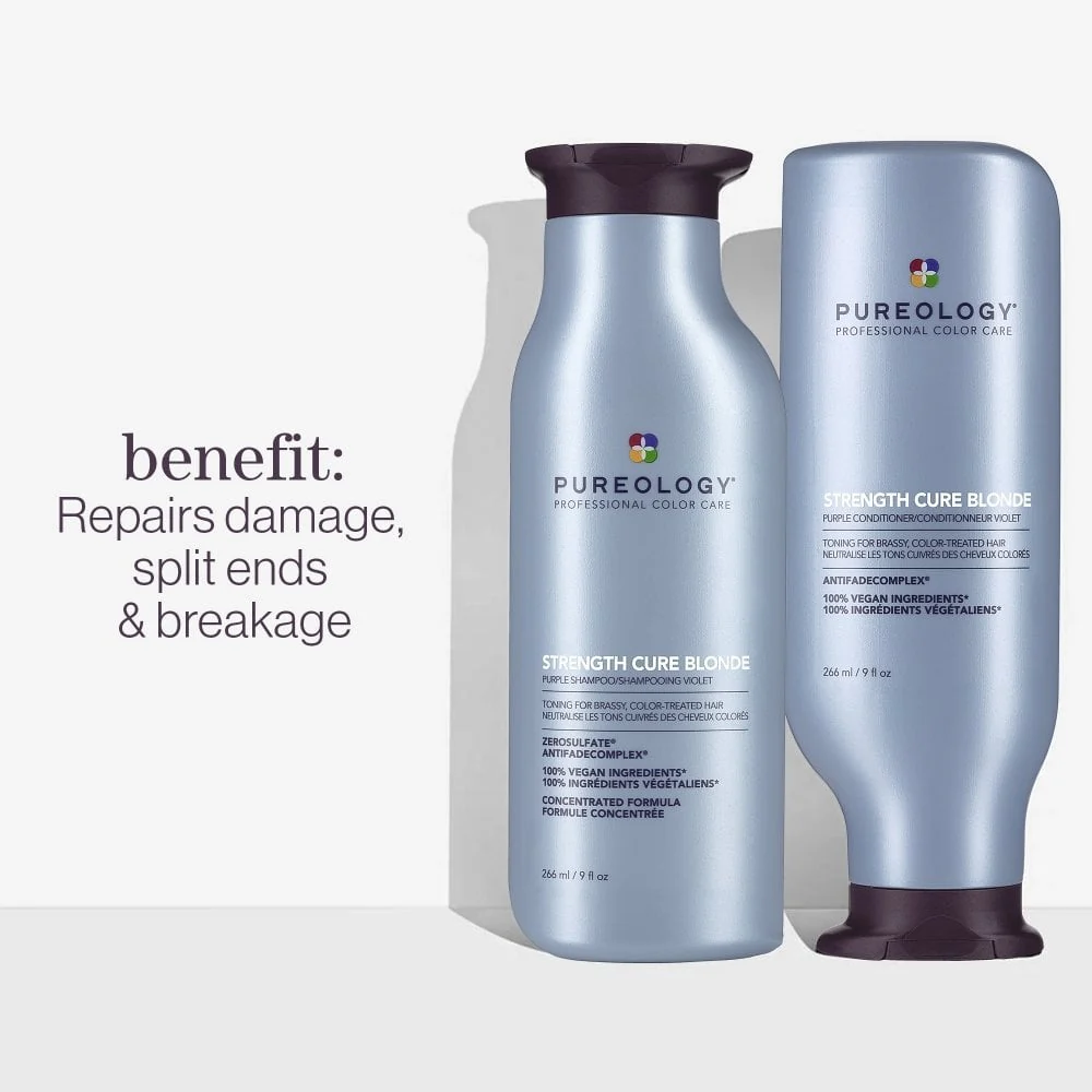 Pureology Strength Cure Blonde Purple Shampoo & Conditioner Twin 2 x 1000ml - Image 2