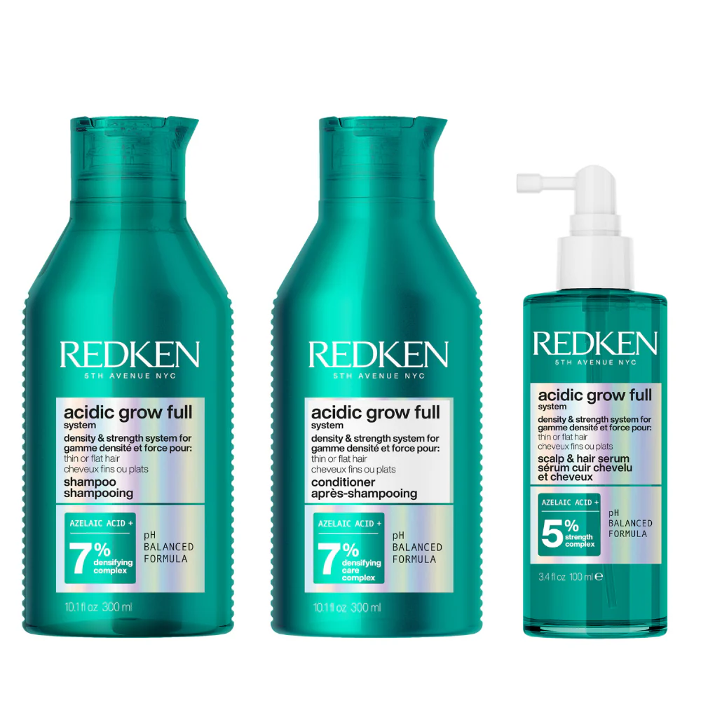 Redken Acidic Grow Full System Shampoo 300ml, Conditioner 300ml & Serum 100ml Trio