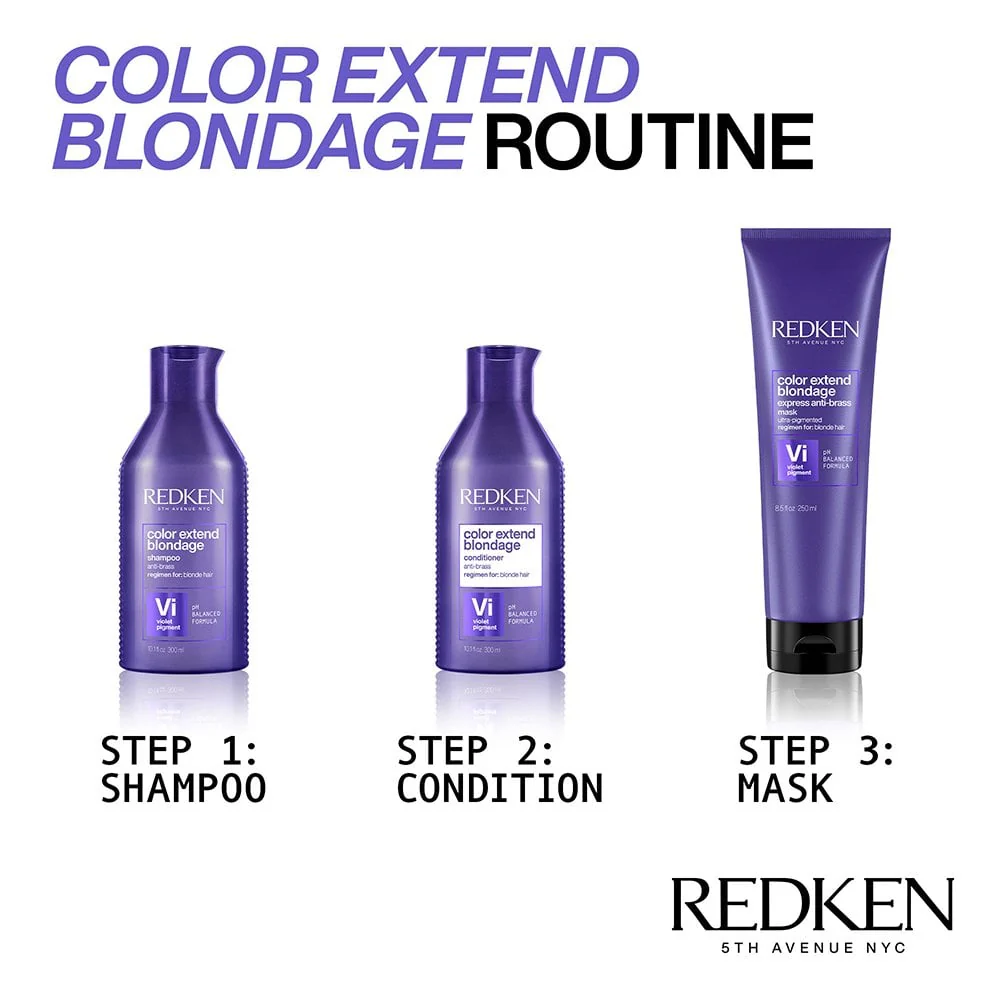 Redken Colour Extend Blondage Anti-Brass Shampoo & Conditioner Twin 2 x 300ml - Image 4