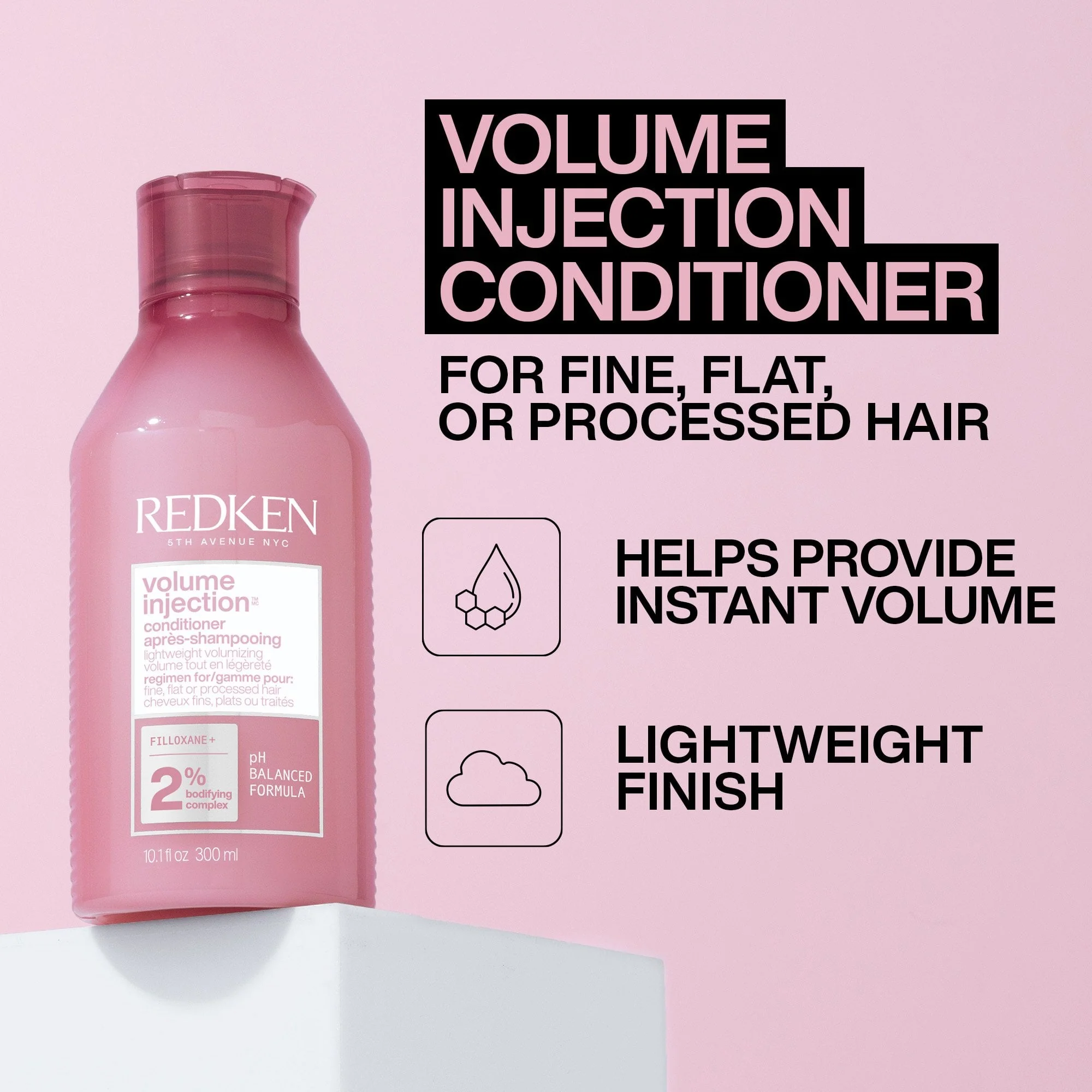 Redken Volume Injection Lightweight Conditioner 300ml - Image 2