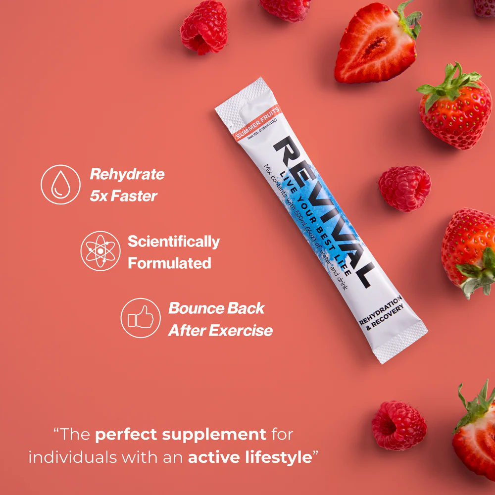 Revival Summer Fruits Rehydration & Recovery Electrolyte Drink Mix x12 - Image 5