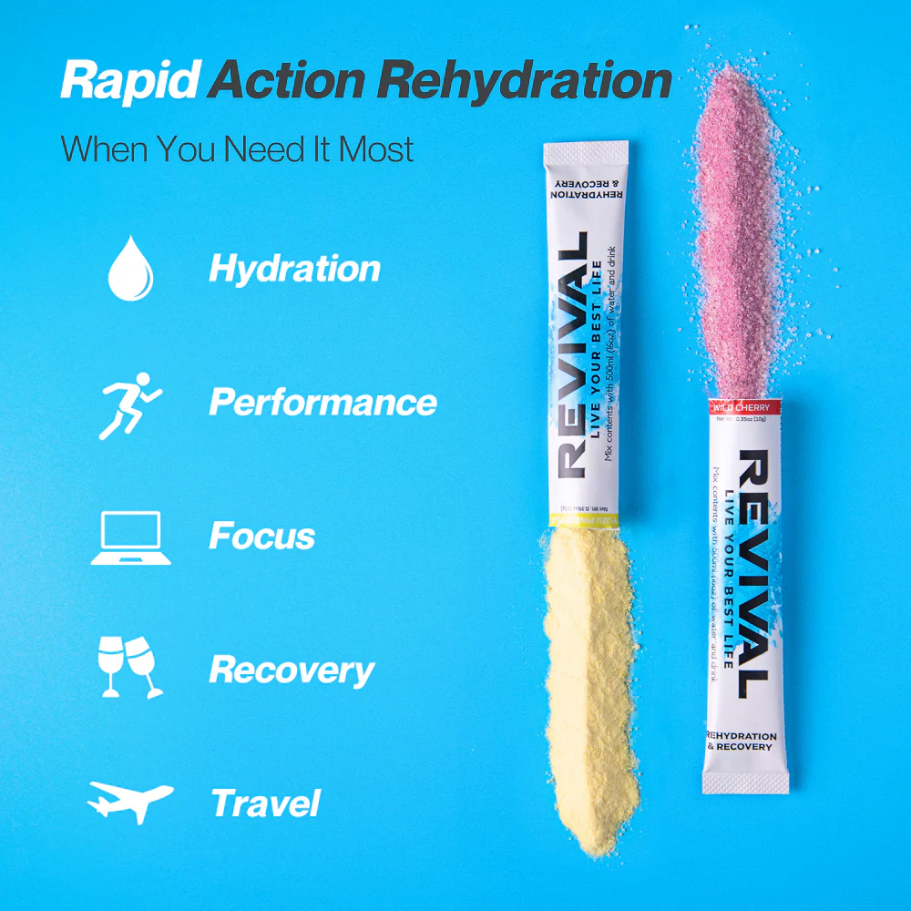 Revival Watermelon Rehydration & Recovery Electrolyte Drink Mix x6 - Image 4
