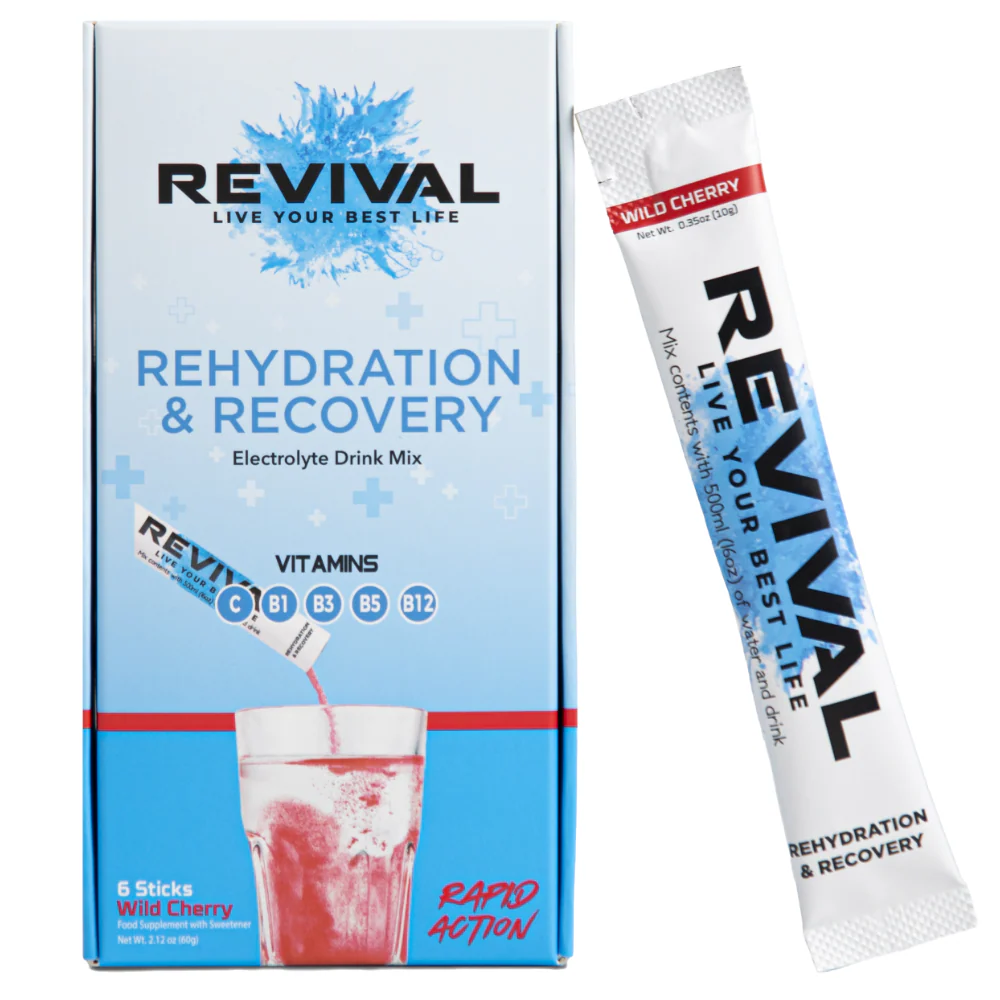 Revival Wild Cherry Rehydration & Recovery Electrolyte Drink Mix x6