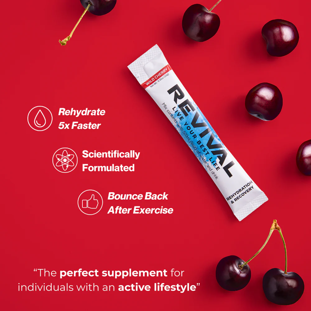 Revival Wild Cherry Rehydration & Recovery Electrolyte Drink Mix x6 - Image 5