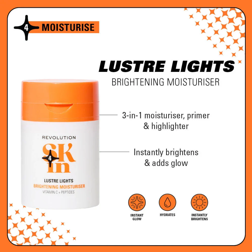 Revolution Skincare Lustre Lights Brightening Moisturiser 50ml - Image 3