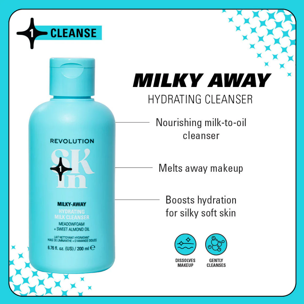 Revolution Skincare Milky-Away Hydrating Milk Cleanser 200ml - Image 3