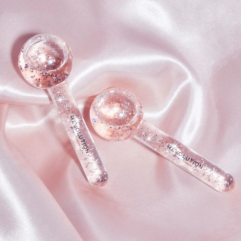 Revolution Skincare Pink Glitter Ice Globes Pack of 2 - Image 2