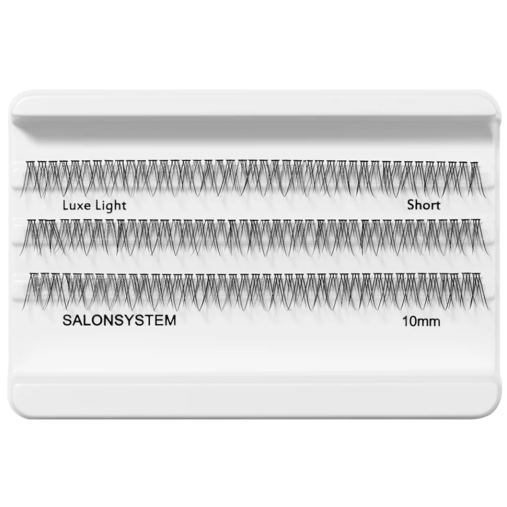 Salon System Individual 3D Luxe Individual Lashes Light Short Black - Image 3