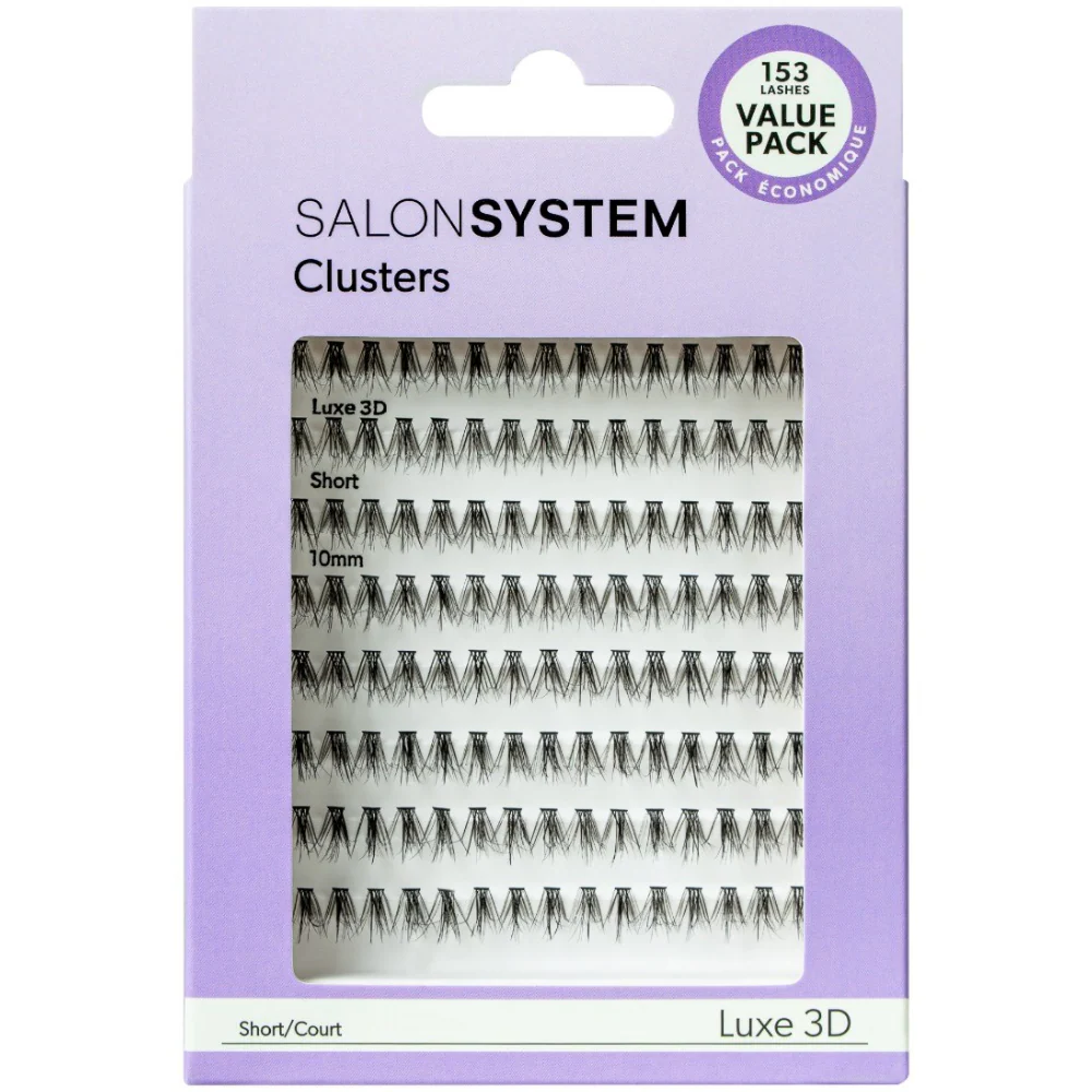 Salon System Individual 3D Luxe Lashes Black Short Value Pack