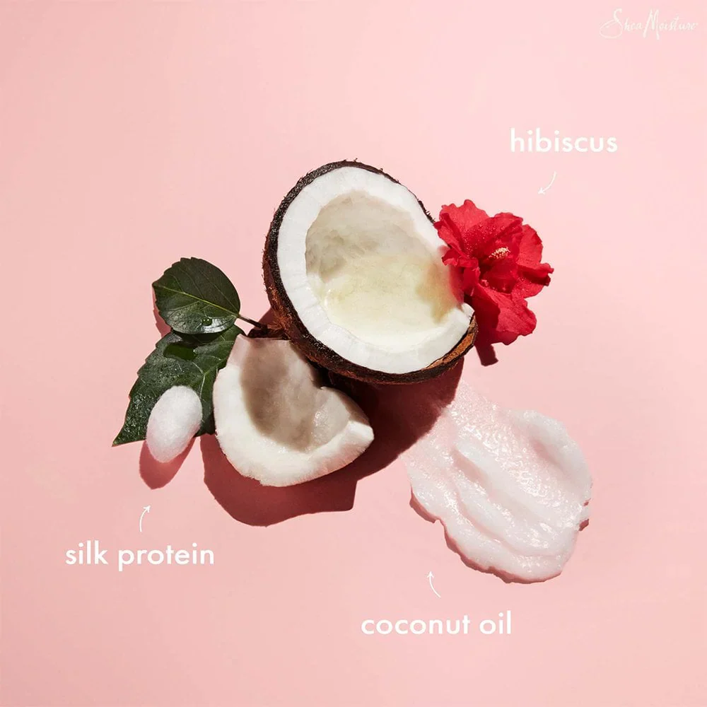 Shea Moisture Coconut & Hibiscus Curl & Shine Conditioner 384ml - Image 2