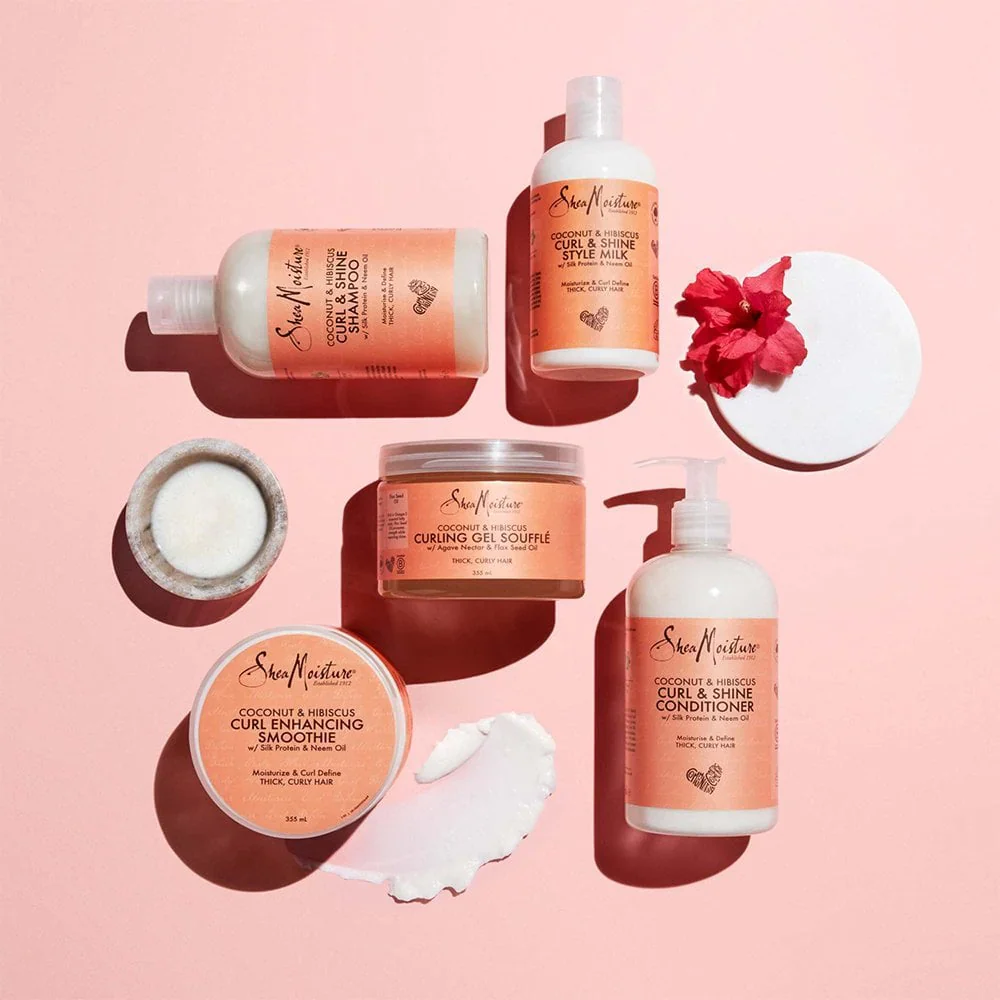 Shea Moisture Coconut & Hibiscus Curl & Shine Conditioner 384ml - Image 3