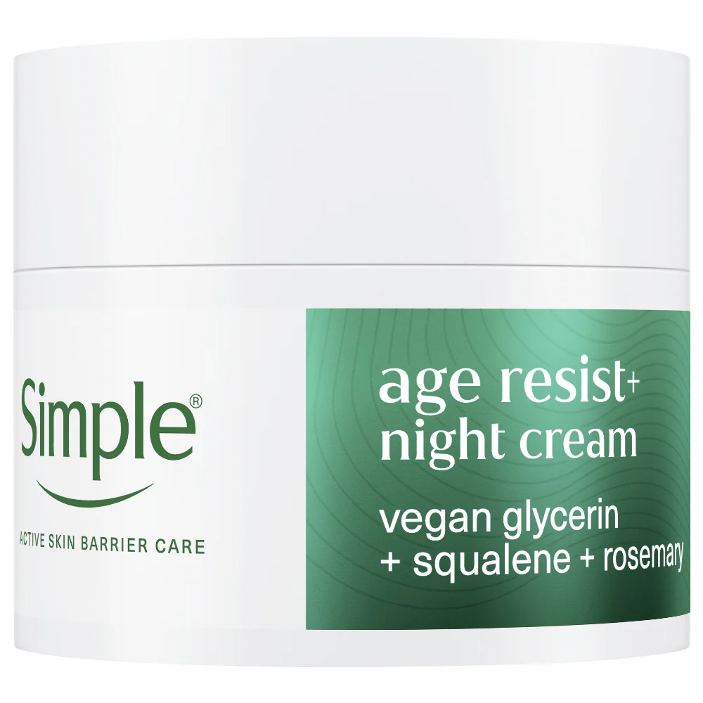 Simple Age Resist+ Night Cream Facial Moisturiser 50ml