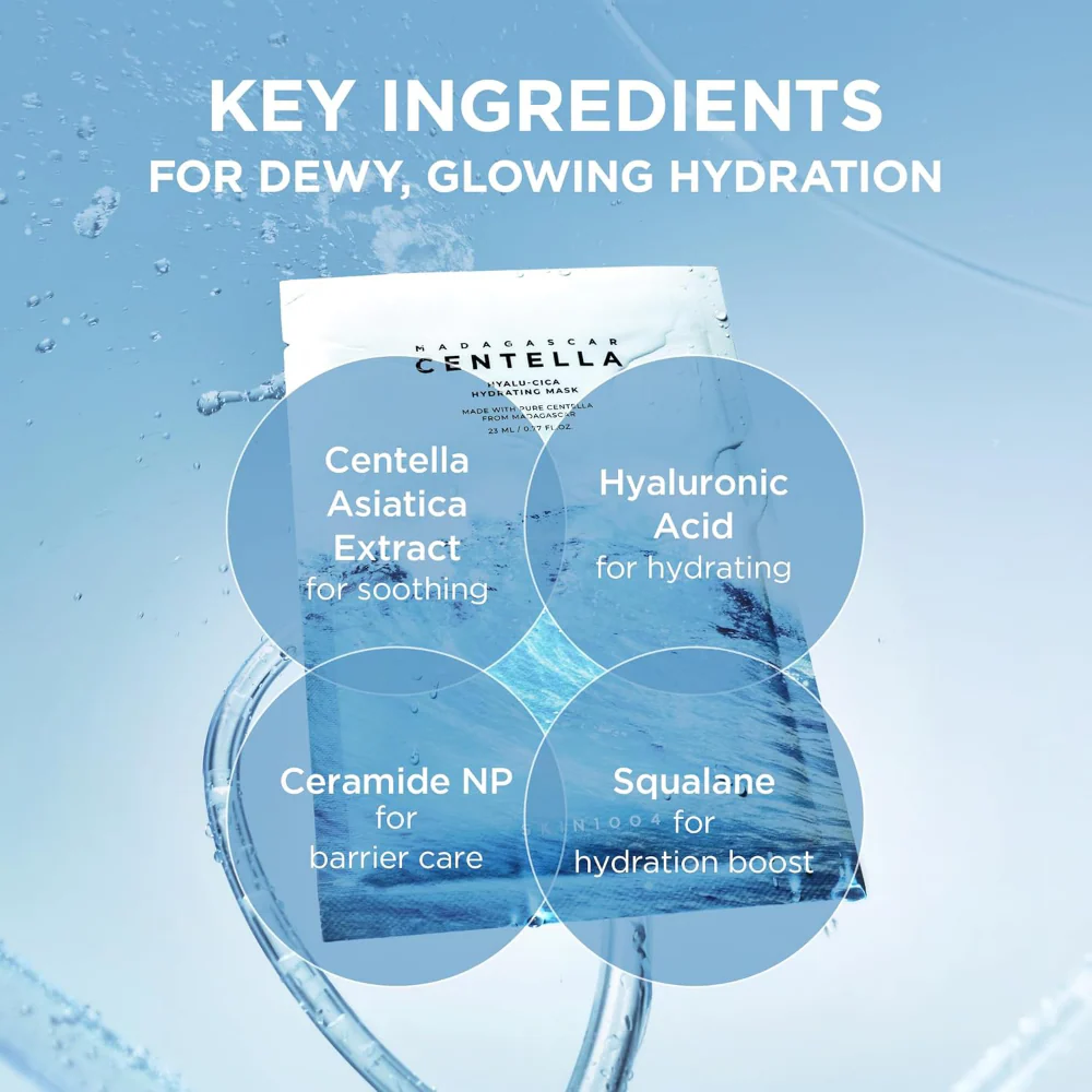 Skin1004 Madagascar Centella Hyalu-Cica Hydrating Sheet Mask 23ml - Image 3