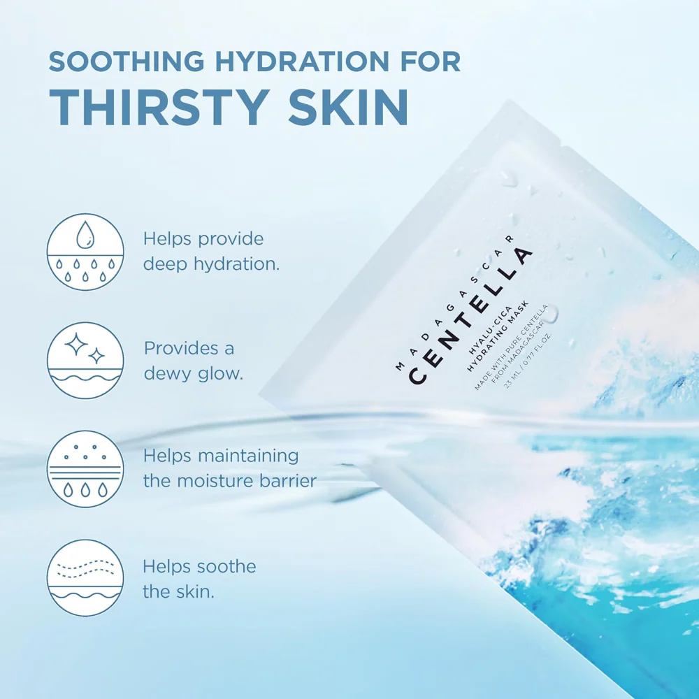 Skin1004 Madagascar Centella Hyalu-Cica Hydrating Sheet Mask 23ml - Image 4