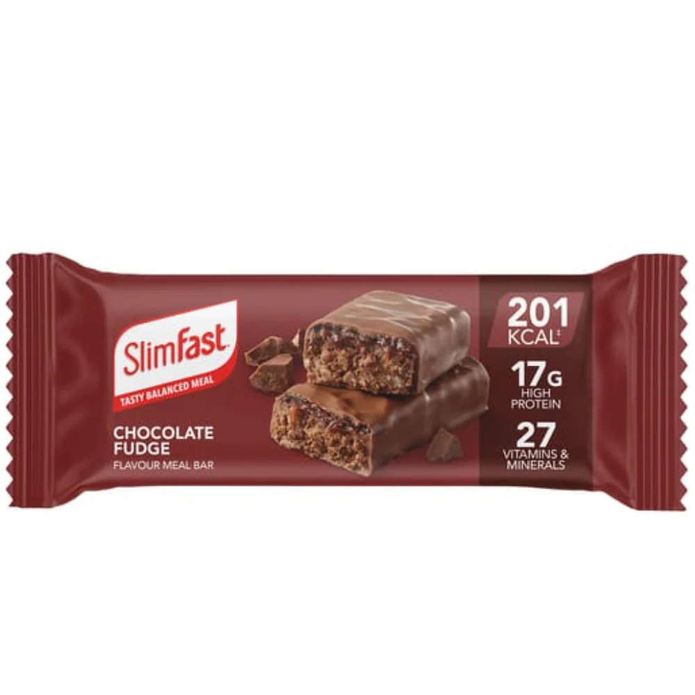 SlimFast Tasty Balanced Meal Chocolate Fudge Meal Replacement Bars Multipack 4 x 60g - Image 2