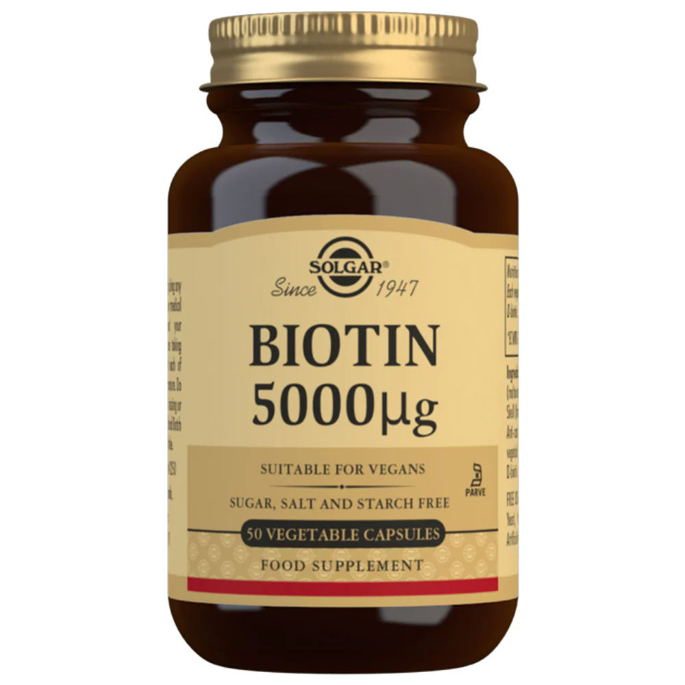 Solgar Biotin 5000 µg 50 Vegetable Capsules