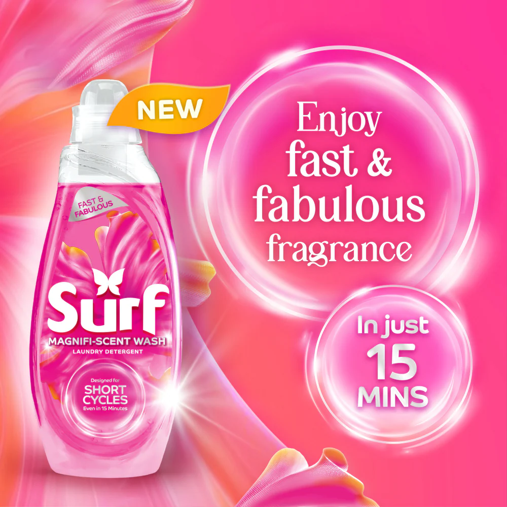 Surf Magnifi-Scent Wash Floral Fusion Liquid Laundry Washing Detergent 31 Washes 837ml - Image 3